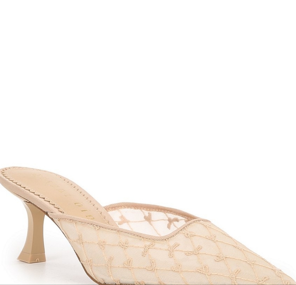 Giani Bernini Cream Mesh Mules